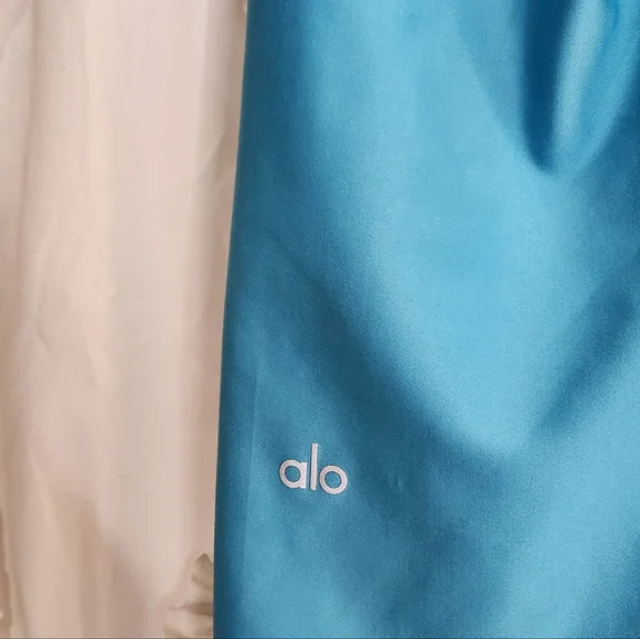 Alo Yoga Airlift High Waist 7/8 Leggings In Blue Splash Sz Large - Picture 4 of 6